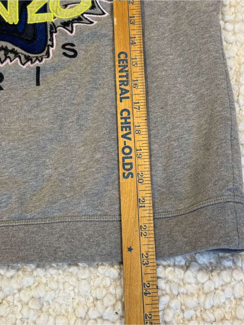 Kenzo Paris Tiger Embroidered Sweatshirt Grey Size Large - Picture 5 of 8